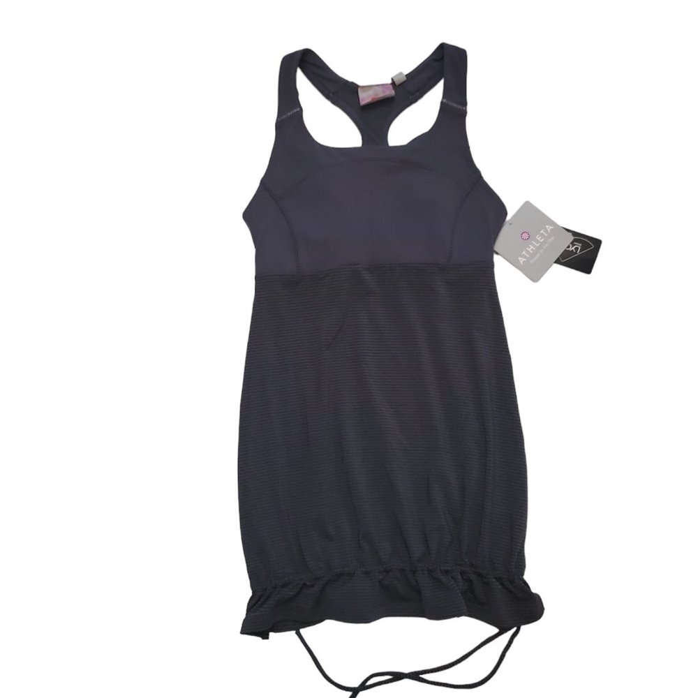 NWT Athleta Skills and Drills Racerback Gray Size XXS Molded Cups Tank Top A17